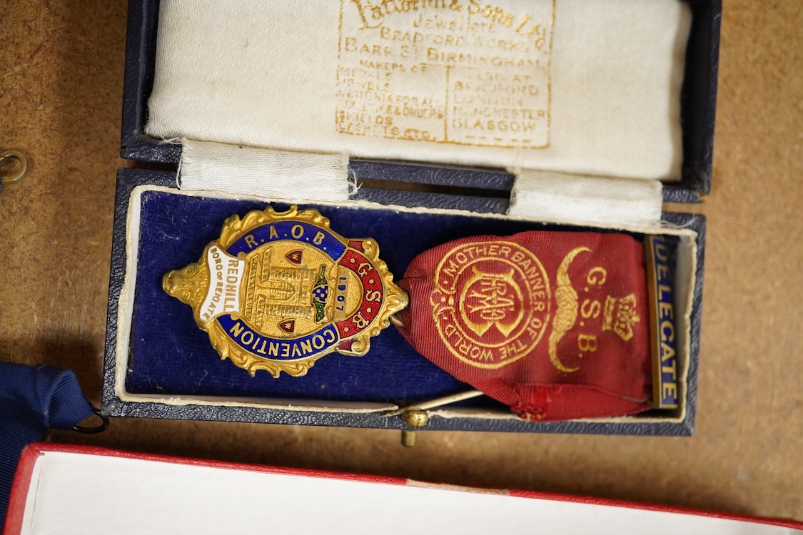 Collection of masonic and buffalo medals